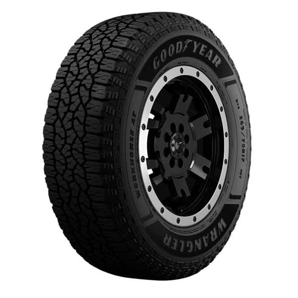 LT 265/60R20 LRE 121R GOODYEAR WRANGLER WORKHORSE AT ALL-WEATHER TIRES (M+S + SNOWFLAKE)