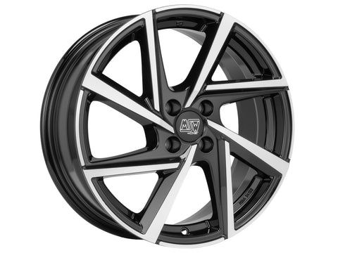 OZ RACING-SPARCO MSW 80-4 GLOSS BLACK FULL POLISHED WHEELS | 16X6.5 | 4X98 | OFFSET: 35MM | CB: 58.1MM