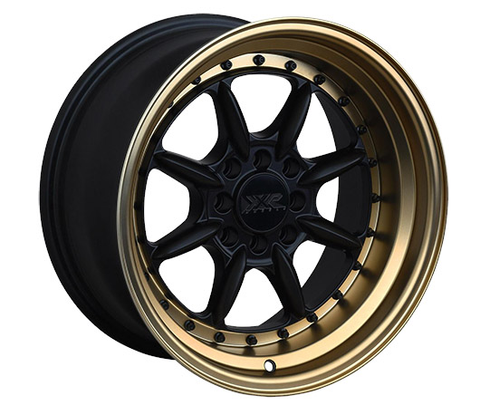 XXR 002.5 FLAT BLACK WITH BRONZE LIP WHEELS | 16X8 | 4X100/4X114.3 | OFFSET: 20MM | CB: 73.1MM