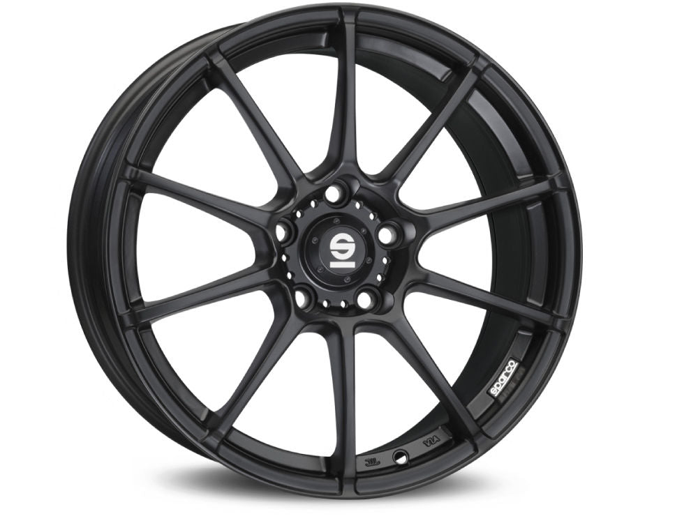 OZ RACING-SPARCO ASSETTO GARA MATTE BLACK WHEELS | 18X8 | 5X100 | OFFSET: 48MM | CB: 63.3MM