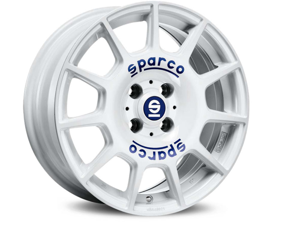OZ RACING-SPARCO TERRA WHITE BLUE LETTERING WHEELS | 16X7 | 5X114.3 | OFFSET: 45MM | CB: 73.1MM