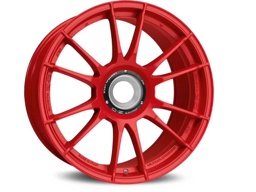 OZ RACING-SPARCO ULTRALEGGERA HLT CL MATTE RED WHEELS | 21X12 | 15X130 | OFFSET: 12MM | CB: 84MM