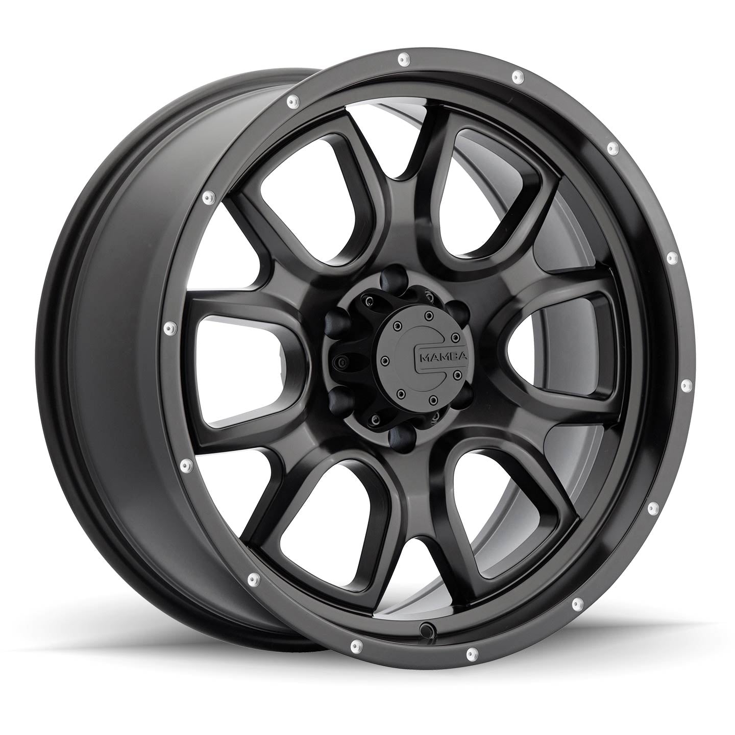 MAMBA M19 MATTE BLACK WITH DRILL HOLES WHEELS | 18X9 | 6X135 | OFFSET: 20MM | CB: 87.1MM