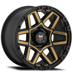 MAMBA M23 MATTE BLACK WITH BRONZE FACE WHEELS | 20X9 | 6X139.7 | OFFSET: 12MM | CB: 106.1MM