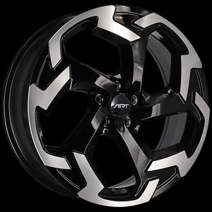 ART REPLICA 221 GLOSS BLACK MACHINED FACE WHEELS | 17X7 | 5X100 | OFFSET: 45MM | CB: 56.1MM