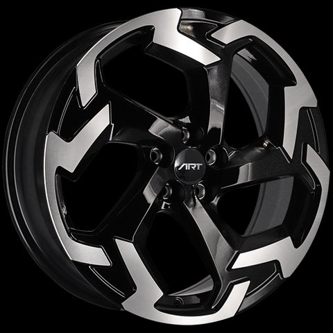 ART REPLICA 222 GLOSS BLACK MACHINED FACE WHEELS | 18X7 | 5X114.3 | OFFSET: 50MM | CB: 67.1MM