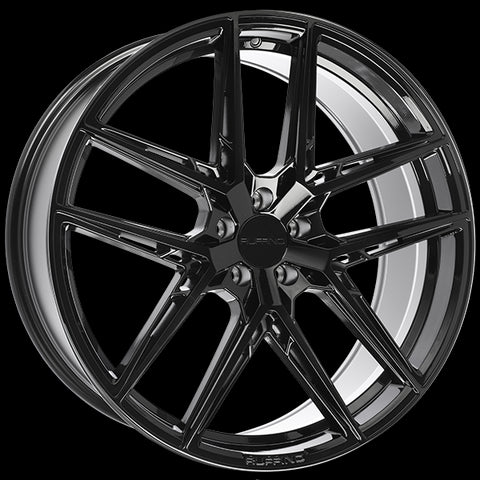RUFFINO RAYDEN GLOSS BLACK WHEELS | 22X9 | 5X112 | OFFSET: 35MM | CB: 66.6MM