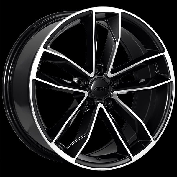 ART REPLICA 129 GLOSS BLACK MACHINED FACE WHEELS | 18X8 | 5X112 | OFFSET: 35MM | CB: 66.5MM