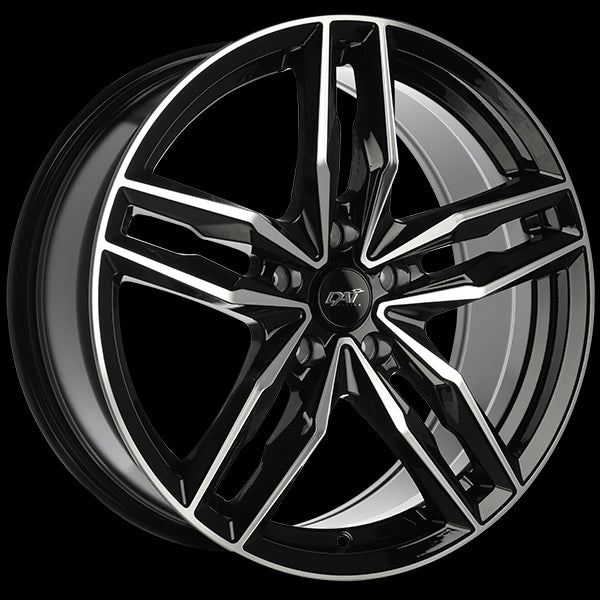 DAI MODA GLOSS BLACK MACHINED FACE WHEELS | 16X7 | 5X100 | OFFSET: 39MM | CB: 54.1MM