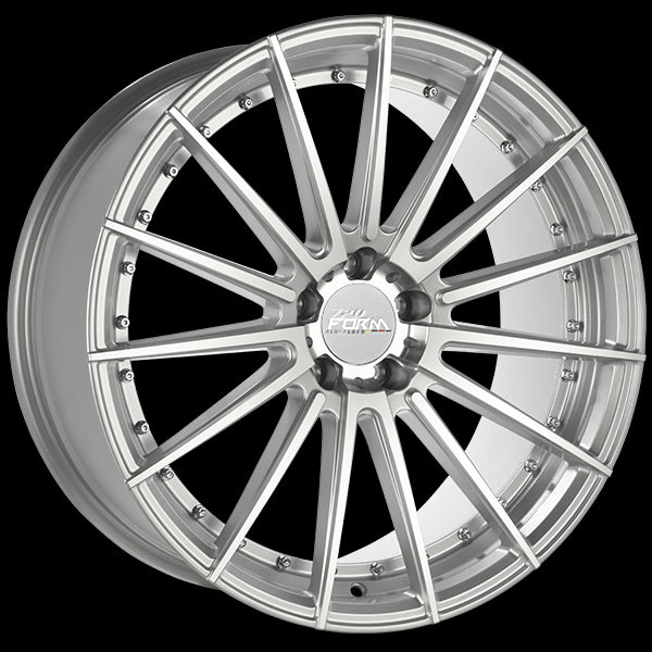 720FORM RF3-V SILVER MACHINED FACE WHEELS | 22X10.5 | 5X112 | OFFSET: 40MM | CB: 66.6MM