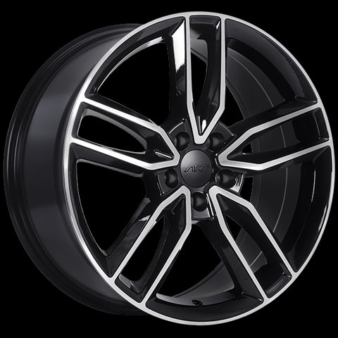 ART REPLICA 177 GLOSS BLACK MACHINED FACE WHEELS | 18X8 | 5X112 | OFFSET: 35MM | CB: 66.6MM