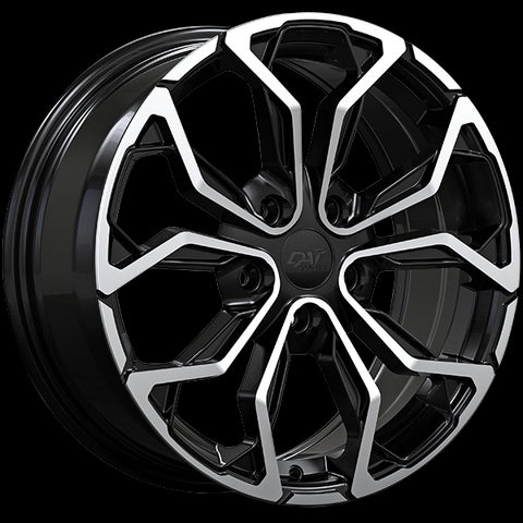 DAI MUSE GLOSS BLACK MACHINED FACE WHEELS | 17X7 | 5X110 | OFFSET: 35MM | CB: 65.1MM