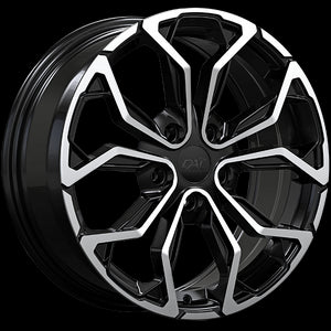 DAI MUSE GLOSS BLACK MACHINED FACE WHEELS | 17X7 | 5X100 | OFFSET: 45MM | CB: 56.1MM