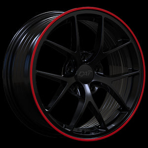 DAI SKY GLOSS BLACK RED LINE WHEELS | 17X7.5 | 5X114.3 | OFFSET: 40MM | CB: 67.1MM