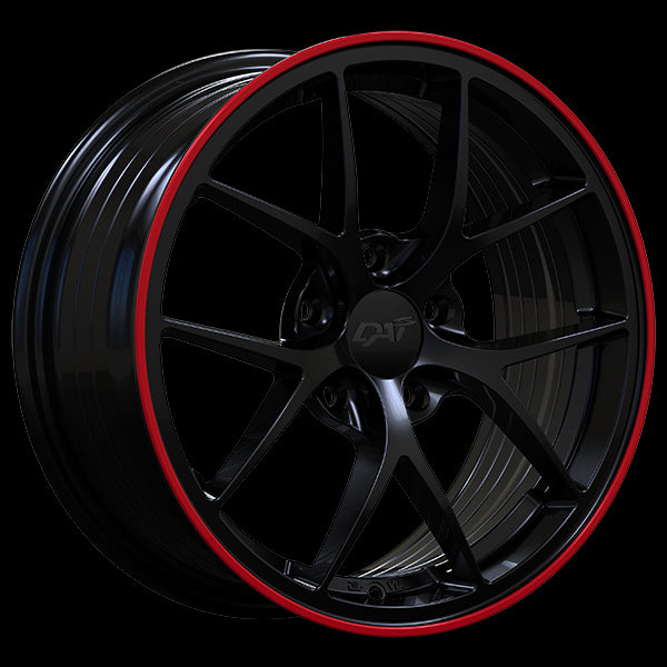 DAI SKY GLOSS BLACK RED LINE WHEELS | 16X7 | 5X114.3 | OFFSET: 40MM | CB: 67.1MM