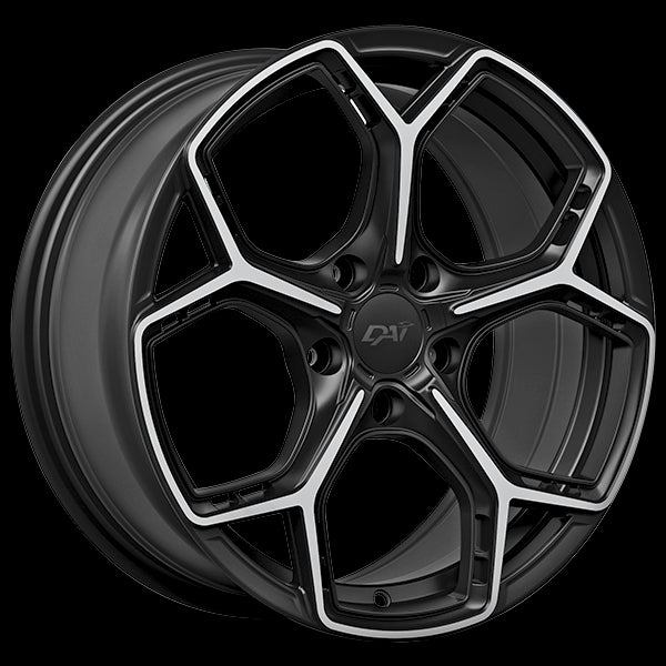 DAI WIDOW GLOSS BLACK MACHINED FACE WHEELS | 17X7.5 | 5X114.3 | OFFSET: 40MM | CB: 67.1MM