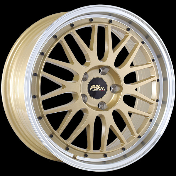 720FORM FF14 GOLD MACHINED LIP WHEELS | 17X7.5 | 5X114.3 | OFFSET: 35MM | CB: 73.1MM
