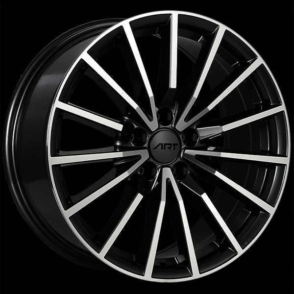 ART REPLICA 128 GLOSS BLACK MACHINED FACE WHEELS | 18X8 | 5X112 | OFFSET: 35MM | CB: 66.5MM