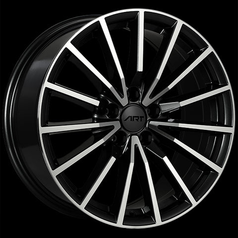 ART REPLICA 128 GLOSS BLACK MACHINED FACE WHEELS | 18X8 | 5X112 | OFFSET: 40MM | CB: 57.1MM