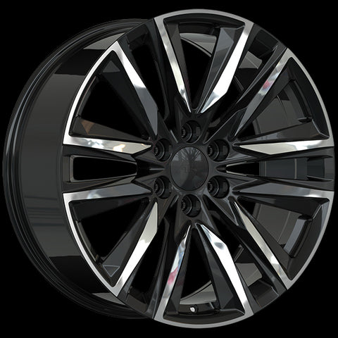 ART REPLICA 354 GLOSS BLACK MACHINED FACE WHEELS | 22X9 | 6X139.7 | OFFSET: 28MM | CB: 77.8MM