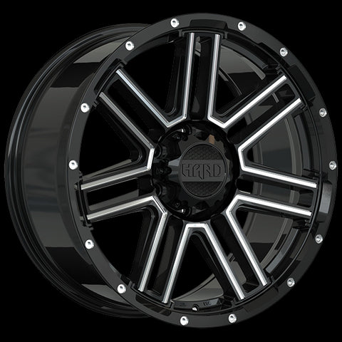 RUFFINO MYSTIC GLOSS BLACK MILLED EDGE WHEELS | 17X9 | 6X139.7 | OFFSET: 15MM | CB: 108.1MM