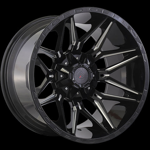 XR XR111 GLOSS BLACK - MILLED EDGE WHEELS | 20X12 | 6X135/6X139.7 | OFFSET: -44MM | CB: 108.1MM