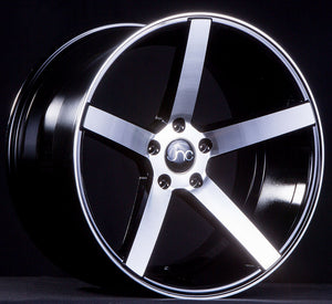 JNC JNC026 BLACK WITH MACHINED FACE WHEELS | 18X8 | 5X112 | OFFSET: 35MM | CB: 66.6MM