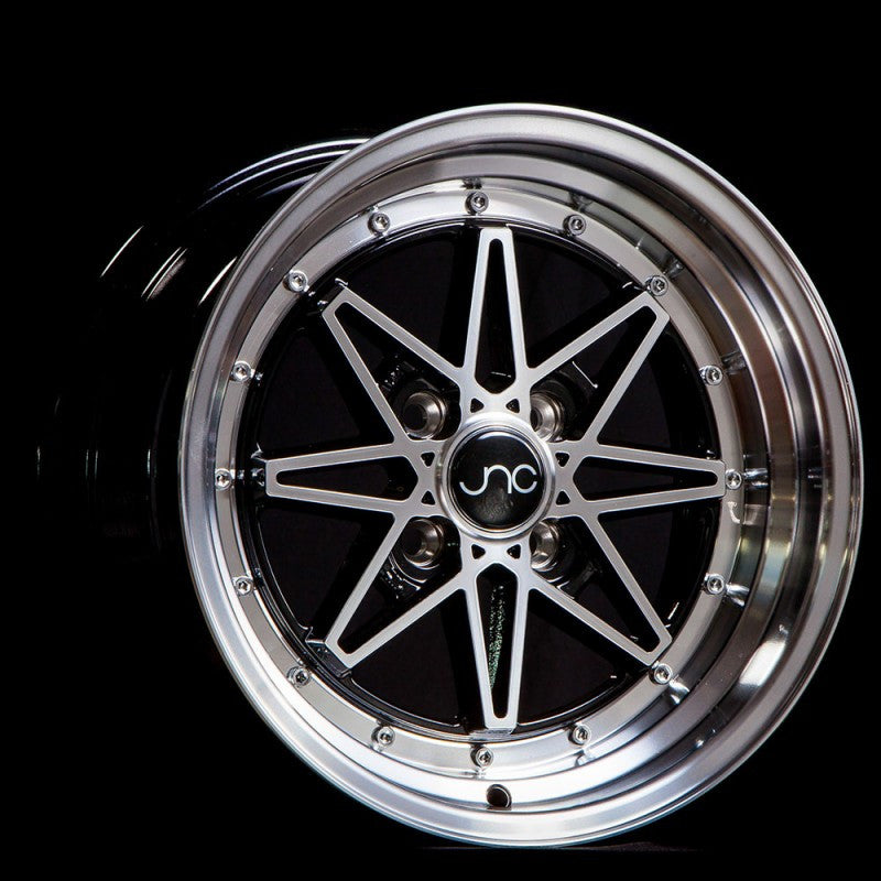 JNC JNC002 BLACK WITH MACHINED FACE WHEELS | 15X8 | 4X100 | OFFSET: 25MM | CB: 73.1MM