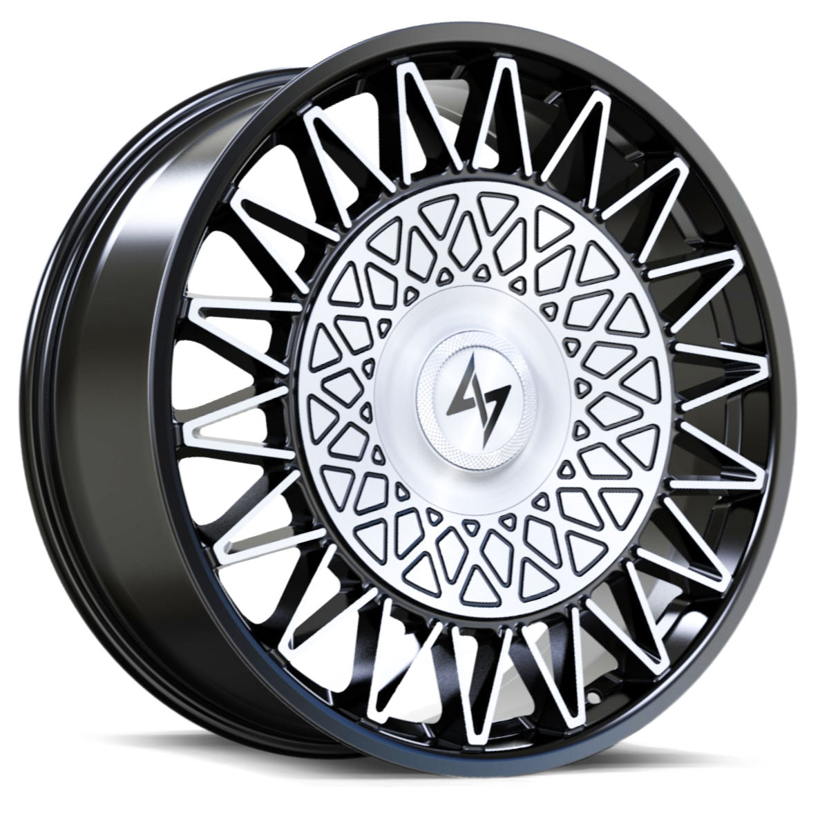 SENTALI CROWN GLOSS BLACK MACHINED WHEELS | 24X10 | 5X130 | OFFSET: 10MM | CB: 84.1MM