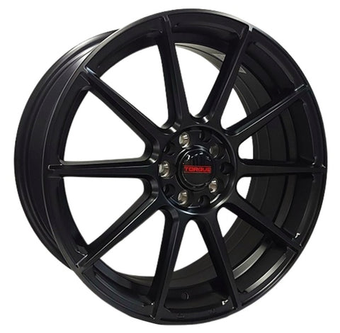 TORQUE OASIS SATIN BLACK WHEELS | 17X7 | 5X100/5X114.3 | OFFSET: 40MM | CB: 73MM