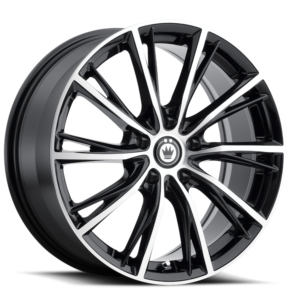 KONIG IMPRESSION GLOSS BLACK WITH MACHINED FACE WHEELS | 17X7.5 | 5X112 | OFFSET: 45MM | CB: 66.56MM