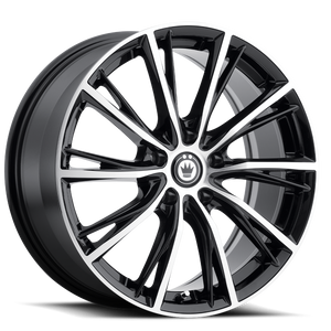 KONIG IMPRESSION GLOSS BLACK WITH MACHINED FACE WHEELS | 17X7.5 | 5X112 | OFFSET: 45MM | CB: 66.56MM