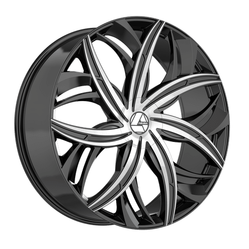 AZARA AZA-541BM GLOSS BLACK MACHINED WHEELS | 20X8.5 | 5X112/5X114.3 | OFFSET: 35MM | CB: 74.1MM