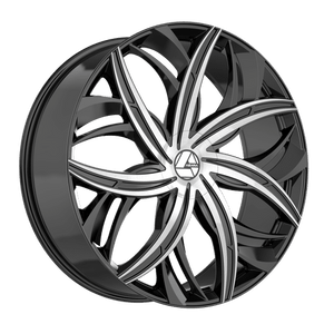 AZARA AZA-541BM GLOSS BLACK MACHINED WHEELS | 20X8.5 | 5X112/5X114.3 | OFFSET: 35MM | CB: 74.1MM