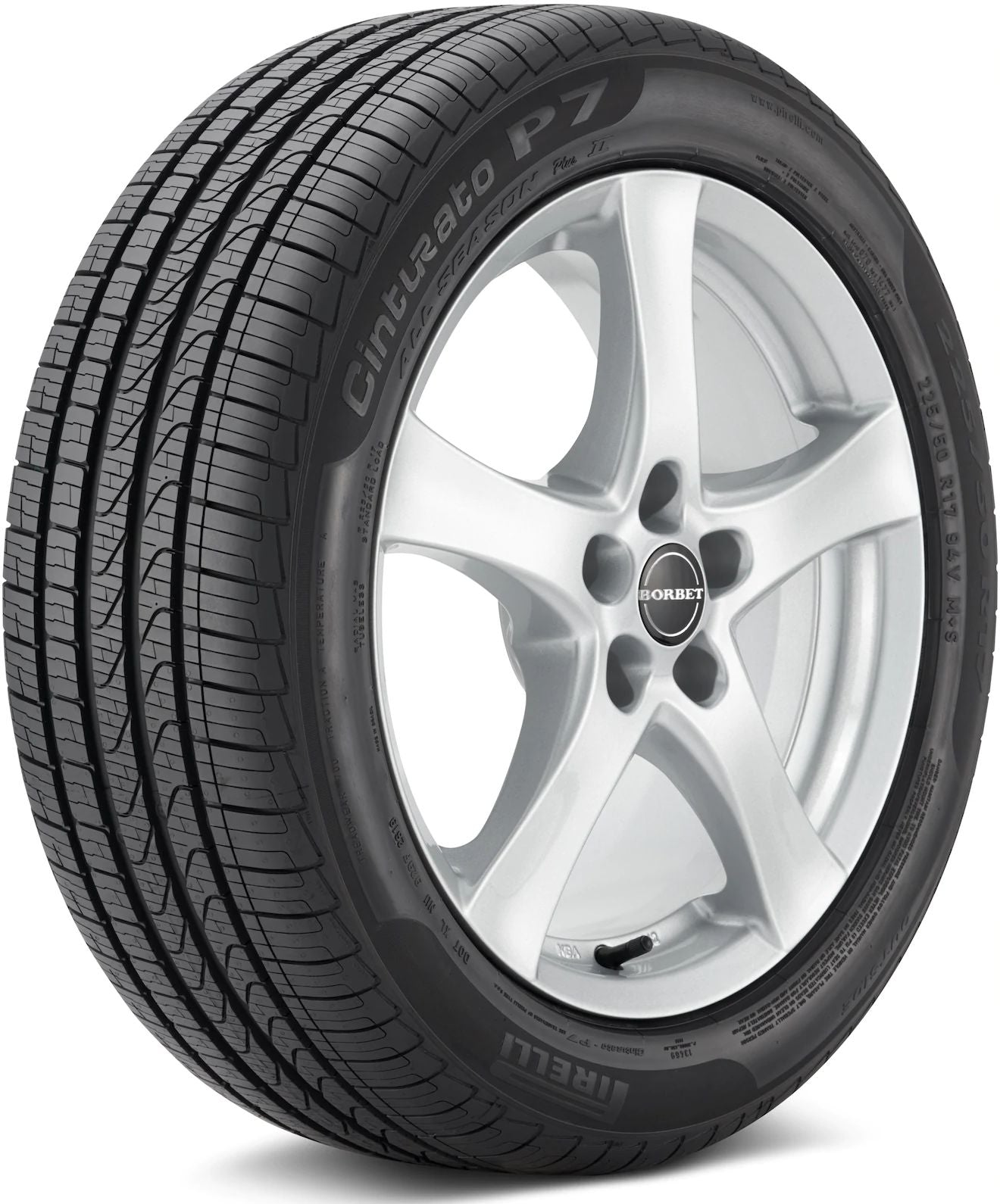 205/55R16 91V PIRELLI CINTURATO P7 PLUS 2 ALL-SEASON TIRES (M+S)