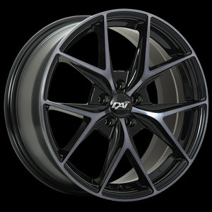 DAI ELEGANTE GLOSS BLACK MACHINED FACE SMOKED CLEAR WHEELS | 17X7.5 | 5X114.3 | OFFSET: 40MM | CB: 73.1MM