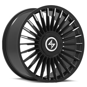 SENTALI ROYALE GLOSS BLACK MILLED TIPS WHEELS | 26X10 | 6X135/6X139.7 | OFFSET: 20MM | CB: 108MM