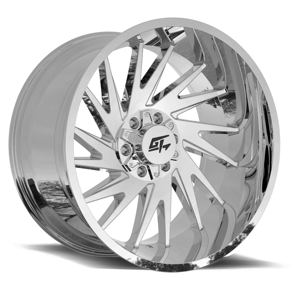 GT OFFROAD TOMAHAWK CHROME WHEELS | 24X14 | 5X127/5X139.7 | OFFSET: -76MM | CB: 78.1MM