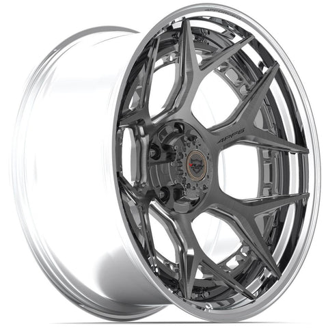 SET OF 4X WHEELS - 4PLAY 4PF6 BRUSHED WITH TINTED CLEAR CENTER AND POLISHED BARREL WHEELS | 22X10 | 8X170 | OFFSET: -18MM | CB: 124.9MM