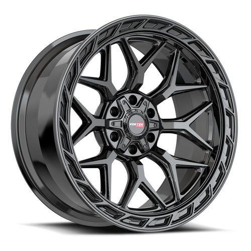 VORTEK VRP-504GB GLOSS BLACK WHEELS | 20X10 | 6X135/6X139.7 | OFFSET: -18MM | CB: 106.1MM