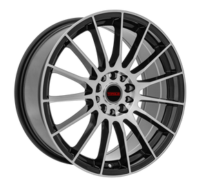 TORQUE LIGERO 5 GLOSS BLACK MACHINED FACE WHEELS | 18X8 | 5X105/5X114.3 | OFFSET: 40MM | CB: 73.1MM