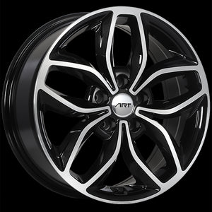 ART REPLICA 143 GLOSS BLACK MACHINED FACE WHEELS | 17X7 | 5X114.3 | OFFSET: 45MM | CB: 67.1MM