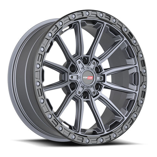 VORTEK VRT-601MTB MATTE TITANIUM BLACK BEAD RING WHEELS | 22X10 | 6X135/6X139.7 | OFFSET: -12MM | CB: 106.1MM