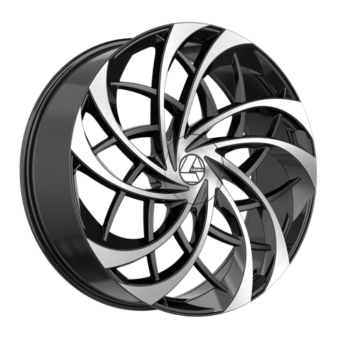 AZARA AZA-540BM GLOSS BLACK MACHINED WHEELS | 22X8.5 | 5X114.3/5X120 | OFFSET: 38MM | CB: 74.1MM