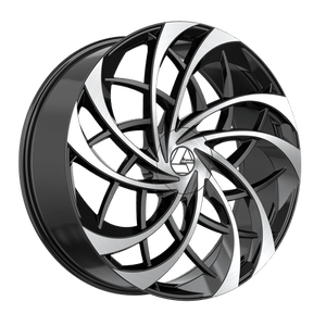 AZARA AZA-540BM GLOSS BLACK MACHINED WHEELS | 22X8.5 | 5X114.3/5X120 | OFFSET: 38MM | CB: 74.1MM