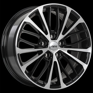 ART REPLICA 163 GLOSS BLACK MACHINED FACE WHEELS | 17X7 | 5X114.3 | OFFSET: 35MM | CB: 60.1MM