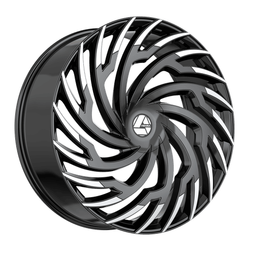 AZARA AZA-536BM GLOSS BLACK MACHINED WHEELS | 20X8.5 | 5X112/5X114.3 | OFFSET: 38MM | CB: 74.1MM