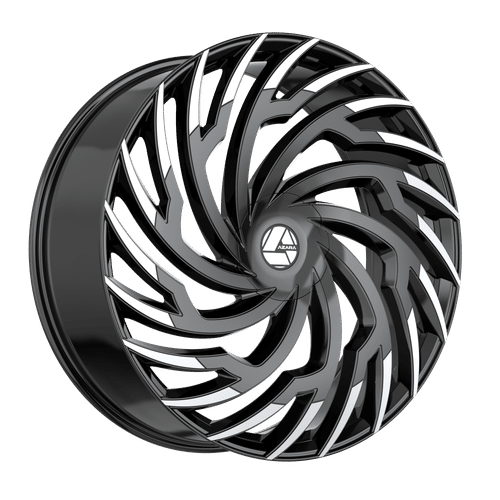 AZARA AZA-536BM GLOSS BLACK MACHINED WHEELS | 20X8.5 | 5X112/5X114.3 | OFFSET: 35MM | CB: 74.1MM