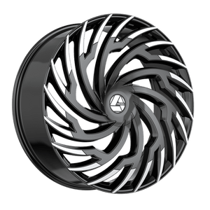 AZARA AZA-536BM GLOSS BLACK MACHINED WHEELS | 20X8.5 | 5X112/5X114.3 | OFFSET: 35MM | CB: 74.1MM