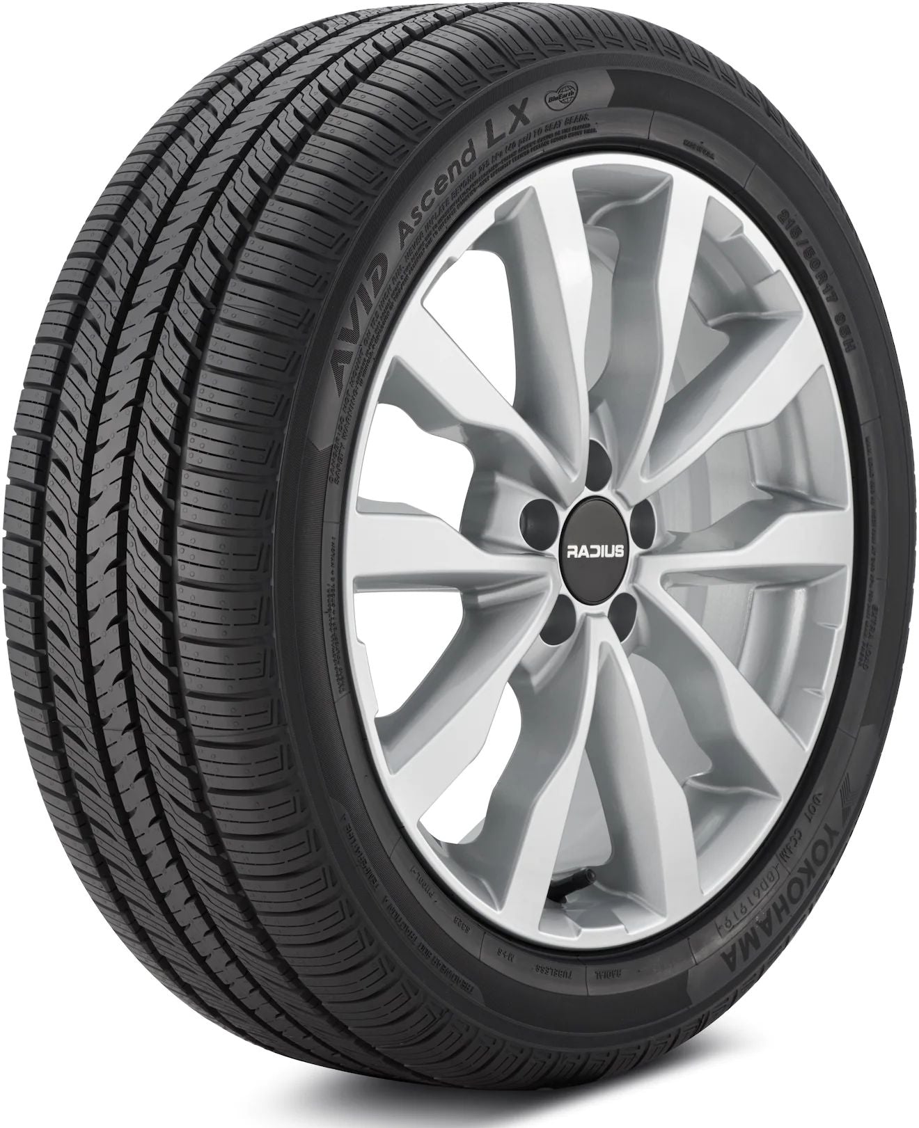 225/55R18 98H YOKOHAMA AVID ASCEND LX ALL-SEASON TIRES (M+S)